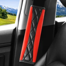 1 Stück Auto Gurtpolster, weiches Leder Gurtschutz für Schulter und Nacken, bequemes Auto Gurt Polsterkissen, universell für SUV, LKW, Wohnmobil