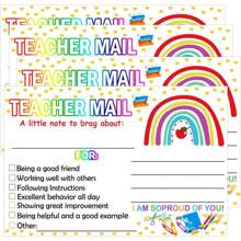 50 piezas/100 piezas Tarjetas motivacionales del arcoíris de Posipova - Notas de recompensa de comportamiento positivo para estudiantes - Premios para el aula de maestros de jardín de infantes, preescolar y escuela primaria - Multicolor - Ver 5