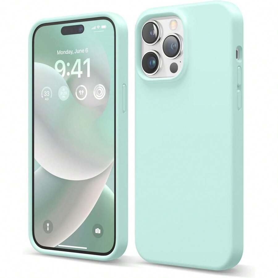 Silicone Protective Case For IPhone 17,16,15,14,13,12,11,XR, Shockproof Dustproof Case Cover - Màu xanh ngọc - Xem 1