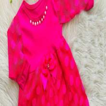 Lace Baby Dress With Pearls For Parties And Christening Baby Clothes - 粉色 - 查看 2