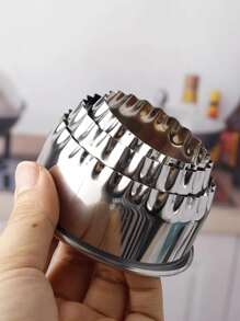 3 件/6 件不锈钢花卉饼干模具套装 - 銀色 - 查看 5