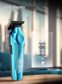 Kemei 科美新款理发器 KM-264 专业 0mm 间隙雕刻剪 男士理发修剪器 电动理发师使用无绳蓝色充电式毛发修剪机