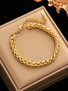 Set de collar y pulsera de cadena de serpiente de acero inoxidable 316 de 2 piezas, joyería impermeable tejida a mano estilo Hip Hop en 3 colores para mujeres, adecuada para uso diario