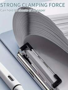 1pc Colorful A4 Size Clipboard Folder File Storage Document Organizer For Students, Office - Multicolor - View 3