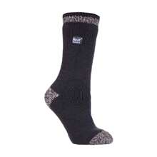 Heat Holders Ladies Twist Patterned Thick Winter Thermal Socks (Rydal) - Fast Shipping And Quick Delivery - Black - View 1
