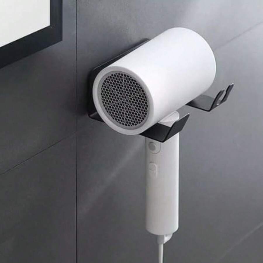 HAIR DRYER HOLDER DOUBLE SIDED ADHESIVE WALL HANDLE - NO DRILLING NEEDED - trắng - Xem 1