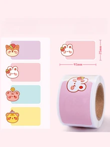 10 Rolls/1000pcs Preschool Name Stickers Blank Cartoon Kids Adhesive Labels For Handwriting - Multicolor - View 6