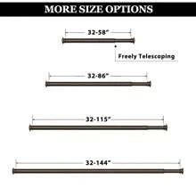 1pc Long Curtain Rods For For Windows, Telescoping Splicing Curtain Rod, 3/4 Drapery Rods With Small Cap Finial, Bronze - Bronze - View 2