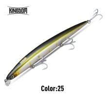 Kingdom Sea Fishing Lures 180mm 29g 33g Floating Slow Sinking Baits Minnow Wobbler Artificial Hard Baits VMC Hooks Fishing Tackle - Multicolor - View 14
