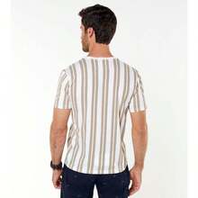 Playera Caballero Blanco Multi Manga Corta Estampada 158147 - Multicolor - Ver 2