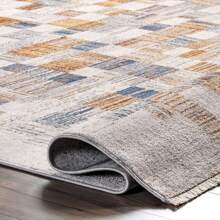 Nuloom Mindy Faded Contemporary Tiles Fringe Area Rug For Bedroom, Dining Room, Living Room, Hallway, Office, Kitchen, Entryway