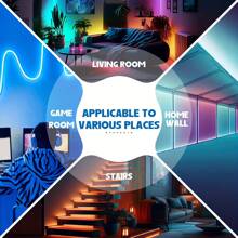 50ft/100ft Led Strip Lights For Bedroom,With 44keys Remote And Power Plug,  Can Adjust Color And Brightness,Very Easy To Install, Led Lights For Room,Home,Kitchen, Living Room,Holiday Party Atmosphere Decor - Xem 9