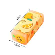 10 pièces/set Gommes à dessins de fruits de bande dessinée, fournitures de papeterie scolaire pour enfants