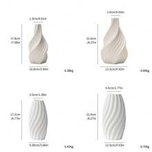 1Pc Minimalist Style Stripe Shape White Ceramic Vase Bedroom Living Room Home Decor Flower Vase Rama Decoration Rama Room Decor Glass Vase