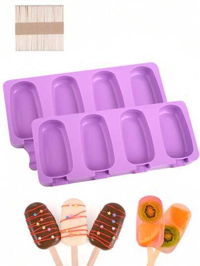 قالب تشكيل البوبسيكل في عيد الهالوين، قالب تشكيل آيس بوب كلاسيكي بالأعواد، سيليكون سهل الإطلاق، قالب تشكيل البوبسيكل المصنوع يدويًا للآيس كريم والشوكولاتة، قالب تشكيل ب- 4 تجاويف بدون غطاء، قالب تشكيل بيضاوي ب- 3 تجاويف مع غطاء (أرنب وبذور عباد الشمس)