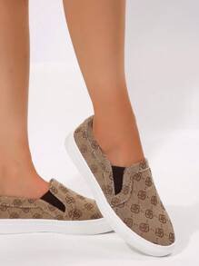 1pair Slip-On Flat Casual Sports Sneakers For Teen Girls