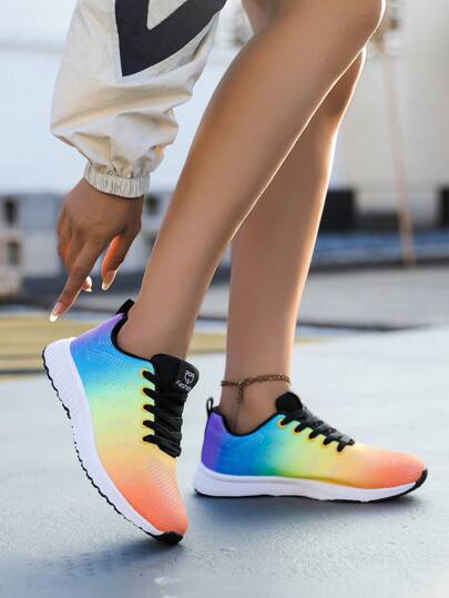 Colorful Sport Shoes For Women, Outdoor Running Shoes, Breathable Casual Sneakers