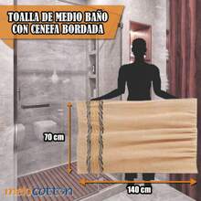 Toalla Medio Baño, colores varios, 140x70cm - 400gr Suave Y Absorbente - Naranja Coral - Ver 3
