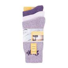 Jeep Ladies Ribbed Outdoor Boot Socks - 3 Pack, Reinforced Heel And Toe Hiking Socks (Slate / Grey) - Fast Shipping And Quick Delivery - Purple - View 4