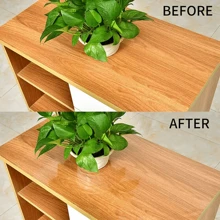 2mm Thick Clear Tablecloth Transparent Vinyl PVC Table Protector Plastic Cover. - 150x100cm/59"x39" - View 5