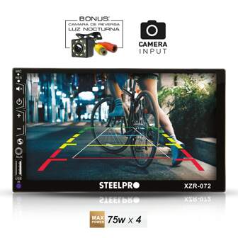 Autoestéreo Mirror Link Pantalla Táctil 7 Bluetooth Steelpro con camara de reversa