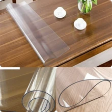 2mm Thick Clear Tablecloth Transparent Vinyl PVC Table Protector Plastic Cover. - 150x100cm/59"x39" - View 4