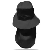 Sombrero de Legionario o Cazador con Capa de protección del Sol - Negro - View 7