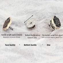 10pcs Non-Slip Buttons For Fixing Clothes & Adjusting Waist & Collecting Clothes Faux Pearl Brooch Buckles Seamless Button - Multicolor - View 4