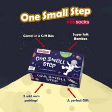 United Oddsocks 6 Pack Boys Cosmic Space Novelty Odd Socks In Gift Box (Space) - Fast Shipping And Quick Delivery - Multicolor - View 3