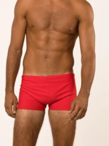 Sunga Boxer Box Beach Summer Swimming - 紅色 - 查看 1