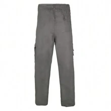 Krisp Mens Multi Pocket Cargo Trousers (Grey) - Grey - View 2