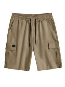 Classic Cargo Shorts, Men's Casual Multi-Pocket Drawstring Waist Cargo Shorts For Outdoor Wear In Summer, Bermuda Shorts