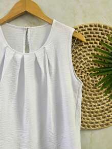 Women's Blouse Dune Regatta Top With Button - White - View 2