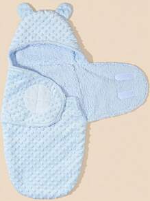1 pièce Couverture de réception en peluche adorable, enveloppe de swaddle douce pour bébés garçons et filles, convient pour 0-6 mois, cadeau parfait pour la baby shower