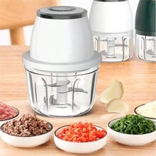 Type-C Rechargeable Household Electric Garlic Crusher, Mini Automatic Multi-Function Blender & Meat Grinder