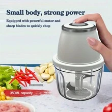 Type-C Rechargeable Household Electric Garlic Crusher, Mini Automatic Multi-Function Blender & Meat Grinder
