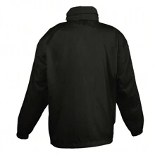 SOLS Kids Unisex Surf Windbreaker Jacket (Water Resistant And Windproof) (Black) - Black - View 2