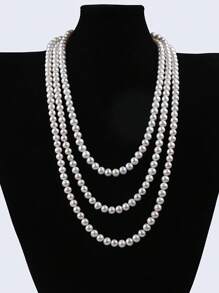 1 pièce Collier réglable en perle d'eau douce de culture fait main 1:1, élégant et gracieux pour femmes