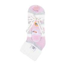 Heat Holders Ladies Ribbed Cuff Thermal Bed Socks For Lounging Around (Cream / Light Pink (S Rib)) - Fast Shipping And Quick Delivery - Pink - View 2