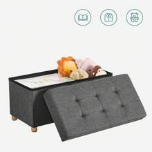 SONGMICS Storage Benches - Grey - View 5