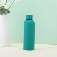 304 Stainless Steel Vacuum Insulated Bottle, Rubber Coated, Solid Color, 500ml/16.9oz, Student & Women's Water Bottle, Keeps Drinks Hot & Cold, Great Gift For Back To School Back To School