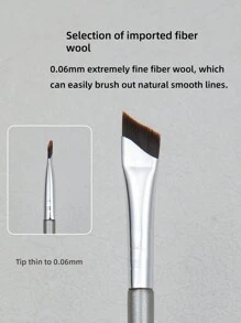 2pcs Angled Brush Eyebrow Brush Eyeliner Gel Makeup Brush, Eye Socket Brush For Eyebrows And Eyes