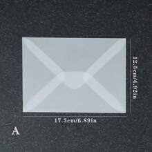 10 件/批空白半透明信封，用于邀请函明信片欧式礼盒留言卡信封婚礼商务信函