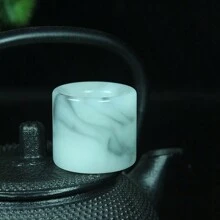 1 件天然玉拇指环，宝石手指，多种款式和颜色可供选择，手工制作的独特宽环，通用环直径，护身符戒指，男士戒指，送给丈夫的礼物。 - 查看 3