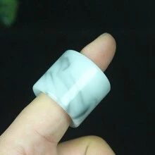 1 件天然玉拇指环，宝石手指，多种款式和颜色可供选择，手工制作的独特宽环，通用环直径，护身符戒指，男士戒指，送给丈夫的礼物。 - 查看 7