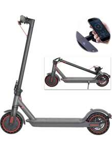 Electric Scooter 8.5 Inch Solid Tire Portable Lightweight Electric Scooter Comfortable And Convenient Urban Transportation Travel Portable Foldable Adult Electric Scooter 36V 350W Electric Commuting Sports Scooter - màu đen - Xem 4