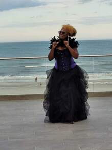 Halloween Lông Vũ Nhún Vai Khăn Choàng Quấn Vai Mũi Retro Gothic Cổ Cosplay Diễn Sân Khấu Cổ Giả Quần Áo Phụ Kiện - Nhiều màu - Xem 7