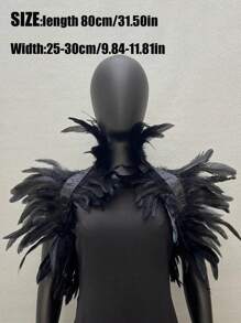 Halloween Lông Vũ Nhún Vai Khăn Choàng Quấn Vai Mũi Retro Gothic Cổ Cosplay Diễn Sân Khấu Cổ Giả Quần Áo Phụ Kiện - Nhiều màu - Xem 13