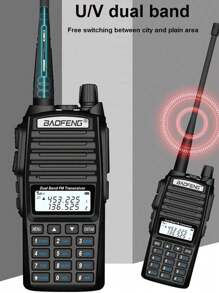 1pc 2024 Baofeng USB UV-82 2000mAh Dual Ptt Walkie Talkie Draagbare Twee Manier Radio Vhf Uhf Ham Cb Radio Station UV82 Jacht Transceiver