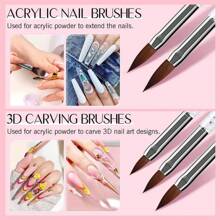 31pcs Professional Nail Art Brush Set - 3D Builder Gel Brush, Acrylic Drawing Pen, Salon-Quality Design Tools For Home Manicure And Salon Use